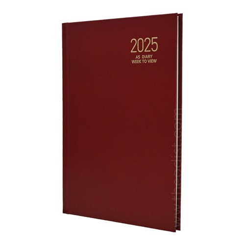 Regent REG381 2024 A5 Diary Black, Navy, Red Week to View_RED - Theodist