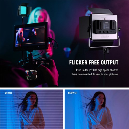 Neewer 2 Pack RGB660 Pro II LED Video Light, RGB App LED Light+2×200cm Light Stand+1×Bag (AU)_1 - Theodist