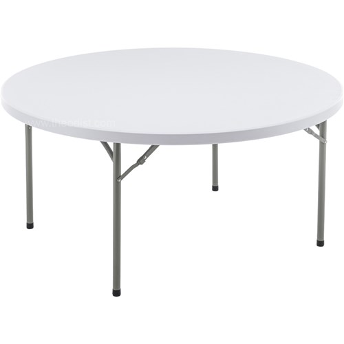 Plastic Round Table White 1520DIAx750 55T - Theodist