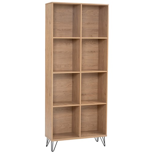 Samos Series Oak Bookcase 300Dx800Wx1945H - Theodist
