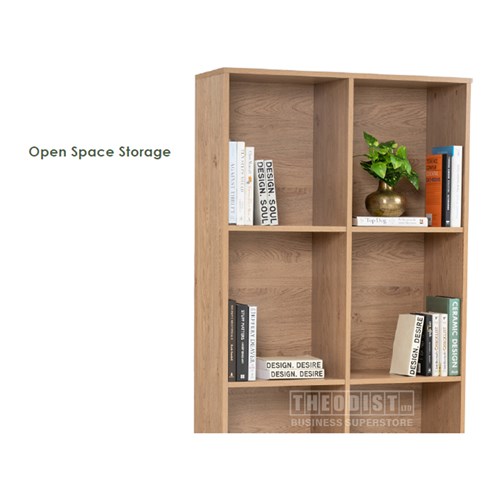 Working Desk with Bookcase Set Oak_3 - Theodist