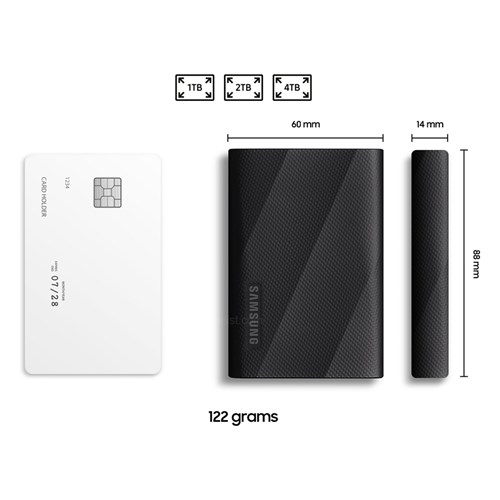 Samsung 2TB T9 Portable Expernal SSD 2000MBs Black USB-C MU-PG2T0B/WW_3 - Theodist