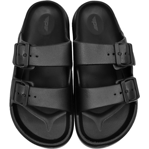Pace Two-Strap Slide Sandals Black Size 10_1 - Theodist