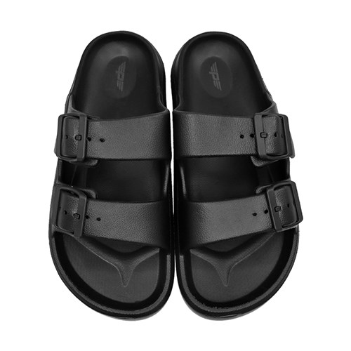 Pace Two-Strap Slide Sandals Black Size 6.5_1 - Theodist