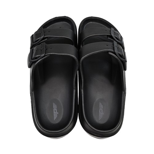 Pace Two-Strap Slide Sandals Black Size 6_2 - Theodist