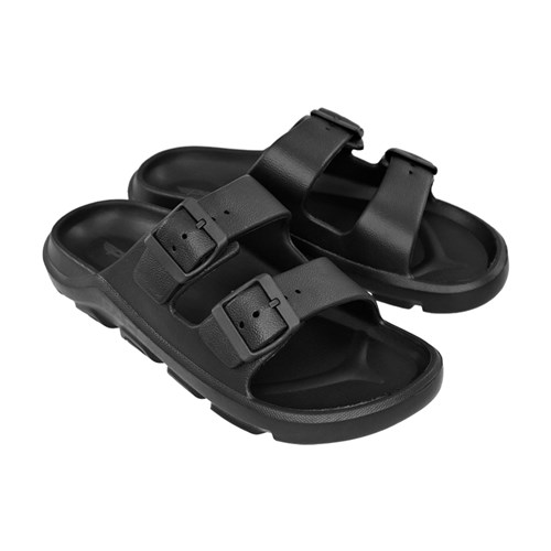 Pace Two-Strap Slide Sandals Black Size 7 - Theodist