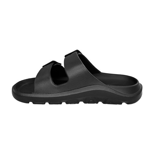 Pace Two-Strap Slide Sandals Black Size 7_4 - Theodist
