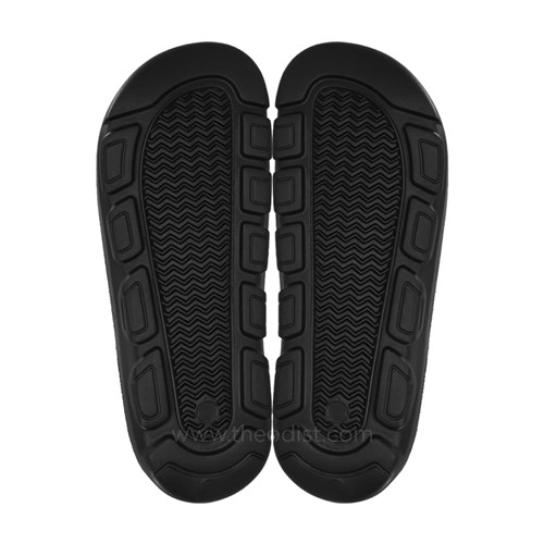 Pace Two-Strap Slide Sandals Black Size 7_5 - Theodist