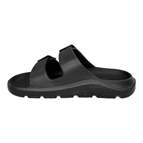 Pace Two-Strap Slide Sandals Black Size 8_4 - Theodist