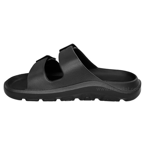 Pace Two-Strap Slide Sandals Black Size 9_4 - Theodist