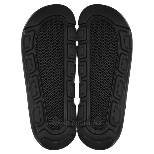 Pace Two-Strap Slide Sandals Black Size 9_5 - Theodist