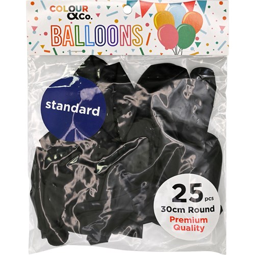 Colour & Co. SB2530 Standard Balloons, 25 Pcs, 30cm Round, Premium Quality_2 - Theodist
