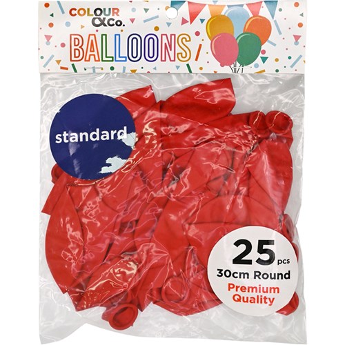 Colour & Co. SB2530 Standard Balloons, 25 Pcs, 30cm Round, Premium Quality_8 - Theodist
