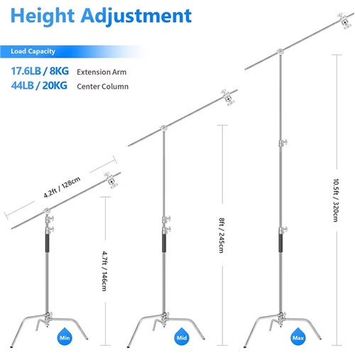 Neewer 10087101 Pure Metal Pro Reflector Arm_1 - Theodist