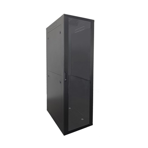 Sharkrack Standard Server Rack 600x600 18U Glass Solid Door SCBDB18U66BA - Theodist