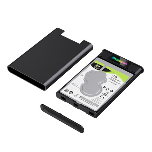 Simplecom SE239 Case for Sata Hard Drive 2.5" to USB-C External USB 3.2 Gen2 with RGB Lights 6Gbps - Theodist