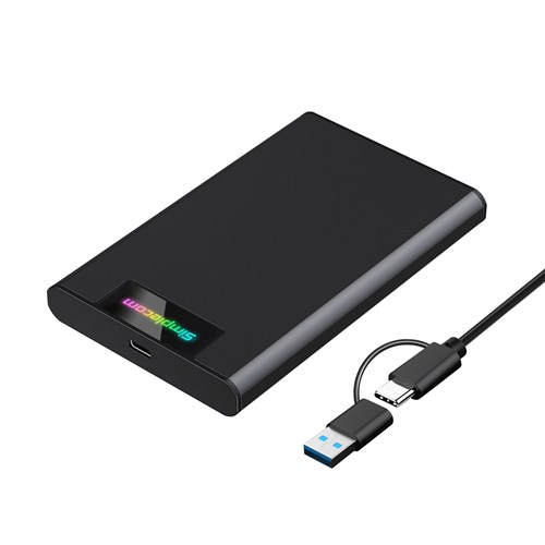 Simplecom SE239 Case for Sata Hard Drive 2.5" to USB-C External USB 3.2 Gen2 with RGB Lights 6Gbps_1 - Theodist
