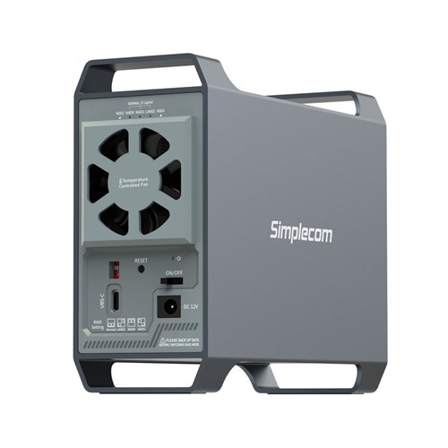 Simplecom SE482 Hard Drive SATA USB-C Dual Bay 3.5" Raid Enclosure_2 - Theodist