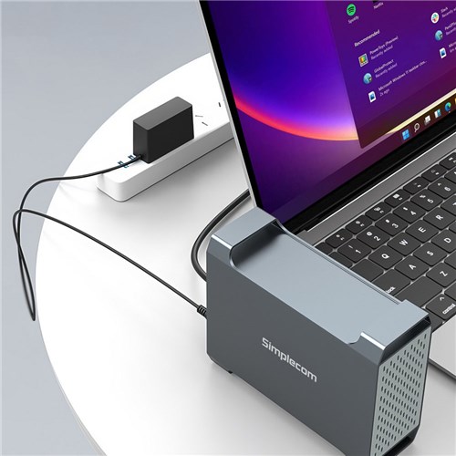 Simplecom SE482 Hard Drive SATA USB-C Dual Bay 3.5" Raid Enclosure_5 - Theodist