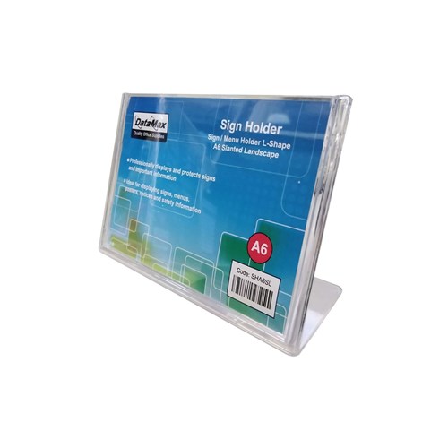 DataMax SHA6SL Sign Holder A6 L-Shaped Landscape - Theodist