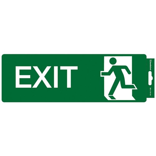 Sandleford SIG12 "EXIT" Self-Adhesive Safety Sign 330x110mm - Theodist
