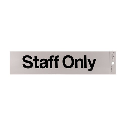 Sandleford SIG27 "Staff Only" Self-Adhesive Sign 245x58mm - Theodist