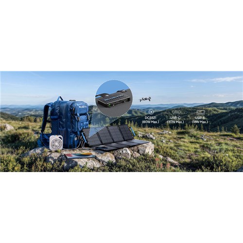 Bluetti Sora 60 Solar Panel Foldable, 60W, P-SORA60-UG-BK-LS-10_5 - Theodist