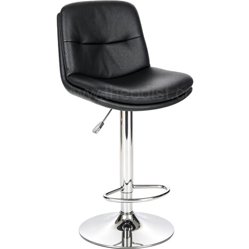 Bar Stool SP3941 with Chrome Legs Black - Theodist