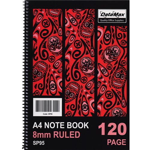 DataMax SP95 Spiral A4 Notebook 120 Page 8mm, 297x210mm - Theodist