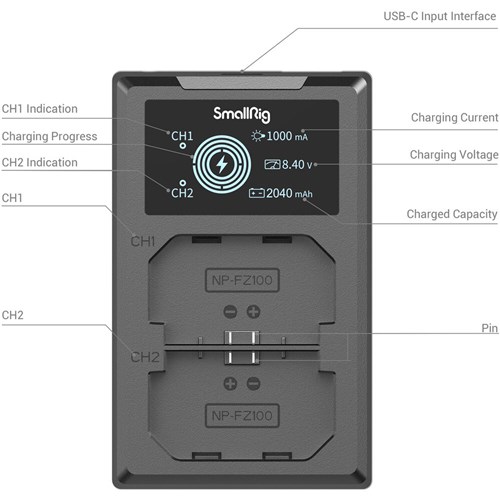 SmallRig NP-FZ100 Camera Battery and Charger Kit_5 - Theodist