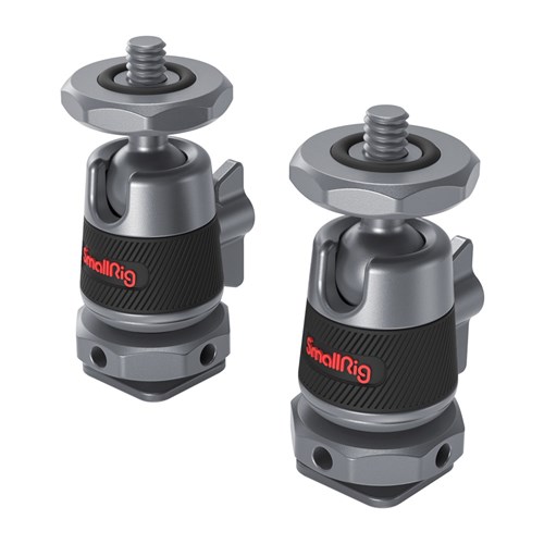 SmallRig SR2948 Mini Ball Head Mount with Removable Cold Shoe Mount 2pcs - Theodist