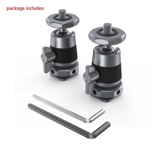 SmallRig SR2948 Mini Ball Head Mount with Removable Cold Shoe Mount 2pcs_6 - Theodist