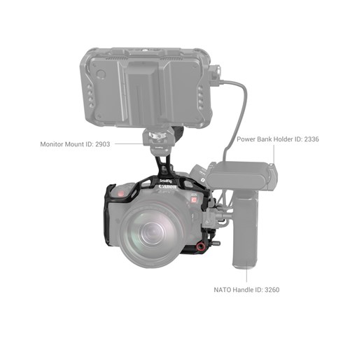 SmallRig SR3891 "Black Mamba" Handheld Cage Kit for Canon EOS R5C/R5/R6_2 - Theodist 