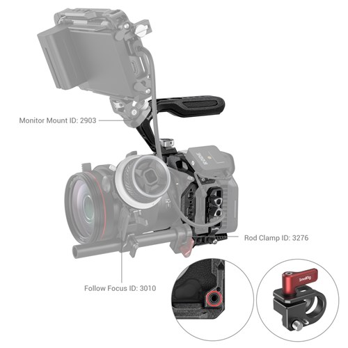 SmallRig SR3891 "Black Mamba" Handheld Cage Kit for Canon EOS R5C/R5/R6_3 - Theodist 