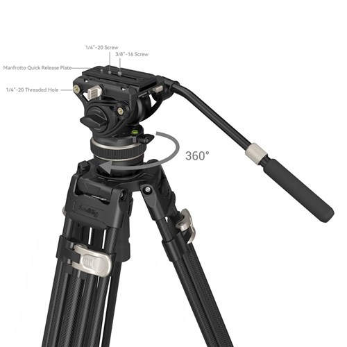 SmallRig 3989 Freeblazer Heavy-Duty Carbon Fiber Tripod Kit_5 - Theodist
