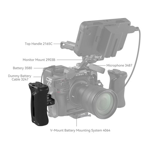 SmallRig 4015 Side Handle with 1/4"-20 Screws_5 - Theodist