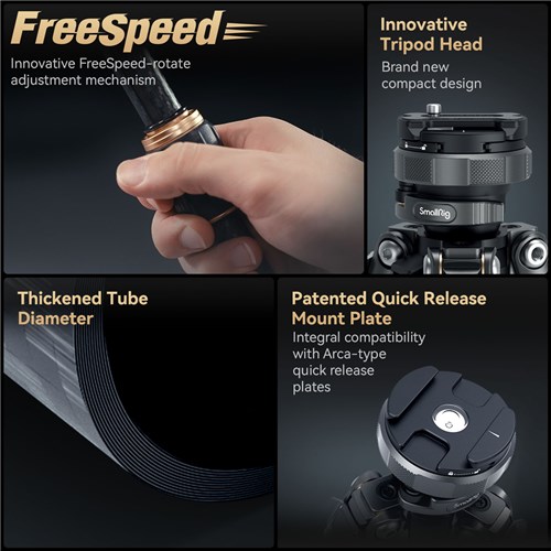 SmallRig AP-100 FreeRover Carbon Fiber Photo Tripod Kit 4353_4 - Theodist