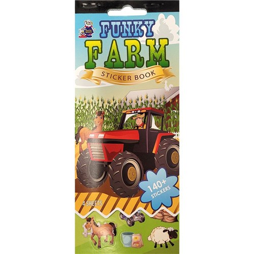Tim The Toyman Funky Farm Sticker Book 140+ Stickers/ 4 Sheets - Theodist