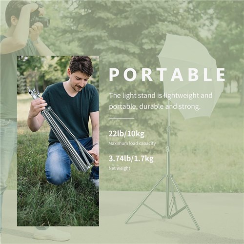 Neewer ST-200SS 200CM Stainless Steel Light Stand 10090544EU_2 - Theodist