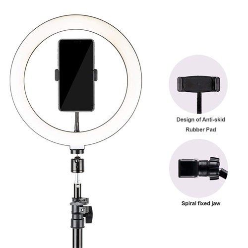 Havit ST7012 Pro Tripod with 10” LED Ring Light & Phone Holder_1 - Theodist