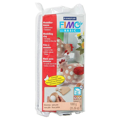 Staedtler FIMO Air Basic 1000g Air Drying Modelling Clay White, Flesh, Terracotta_1 - Theodist