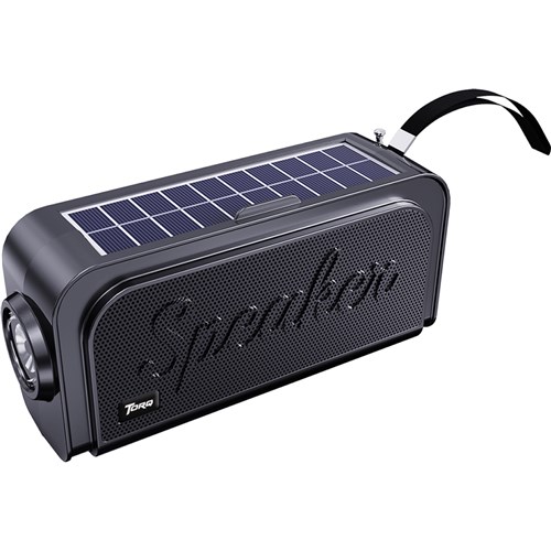 Torq TBS437 Beats Solar Wireless Speakers, Torch, FM Radio, 5H Playing Time, Green and Black_1 - Theodist
