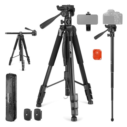 Neewer TP05 Aluminum Alloy Camera Tripod with Pan Head Lightweight 10104307EU - Theodist