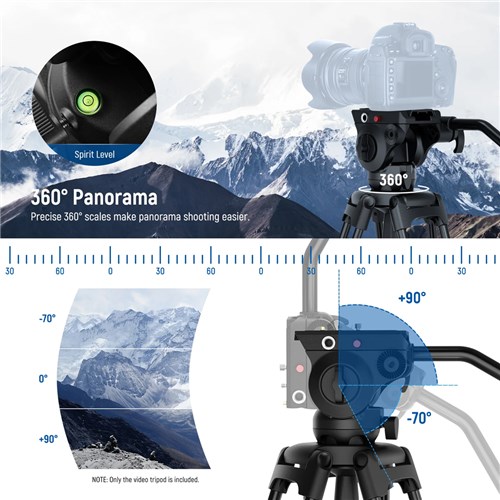 Neewer TP37 Video Tripod with Adjustable Fluid Head_5 - Theodist