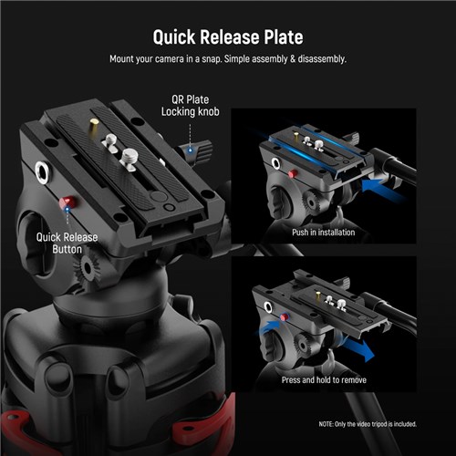 Neewer TP37 Video Tripod with Adjustable Fluid Head_6 - Theodist
