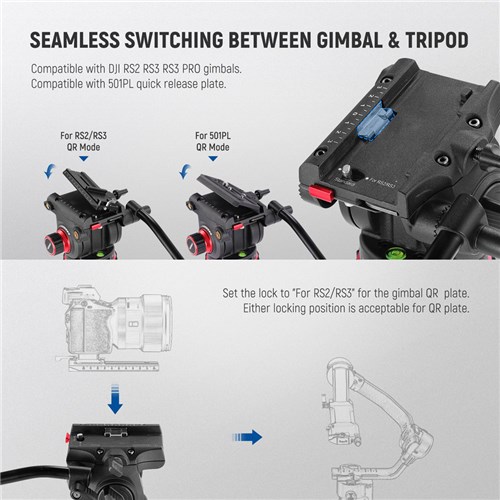 Neewer TP75 Upgraded Professional Video Tripod with Adjust Fluid Head_3 - Theodist