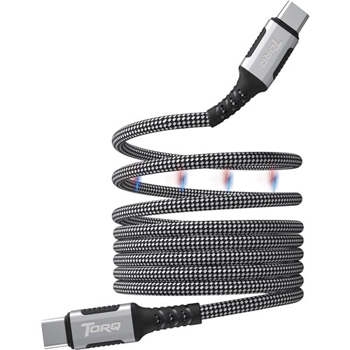 Torq TQ6297 USB-C to USB-C Magnetic Cable PD60W 1.0m - Theodist
