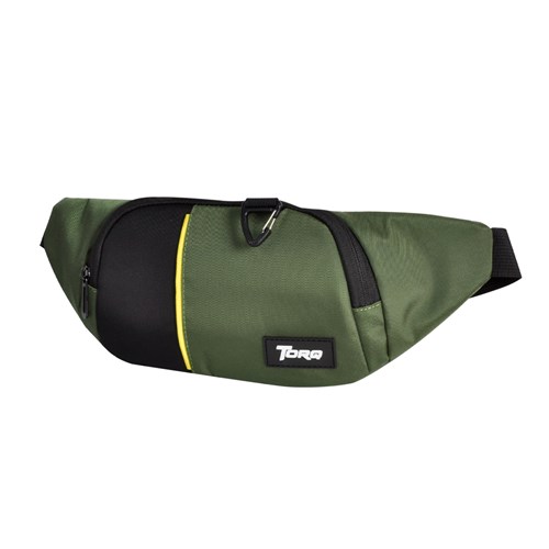 Torq Tq9110 Bag Waist Three Compartment Black/Green 400x25x155mm - Theodist