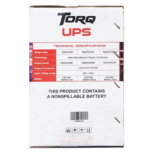 Torq TQUPS1500V Line Interactive UPS 1500VA/900W with LCD_6 - Theodist