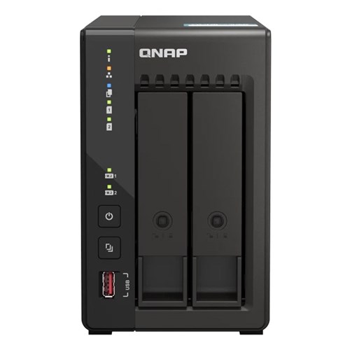 QNAP  2-BAY NAS 3.5"(0/2), CEL QC 2.6GHz, 8GB 2.5GbE(2) M.2(2 ), HDMI(2) TS-253E-8G_1 - Theodist